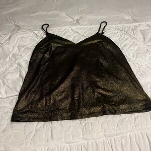 Express Elegant Gold Cami Top